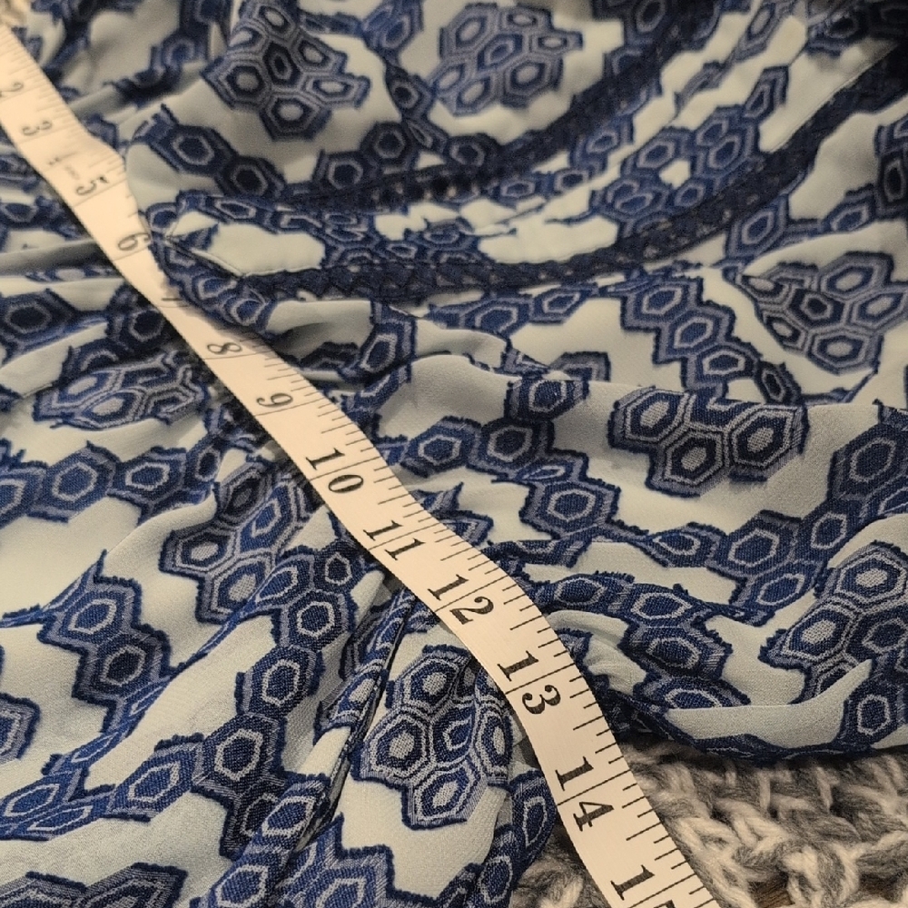 Tommy Hilfiger Blue & Ivory Porcelain Print Dress✨Coastal - Picture 10 of 11